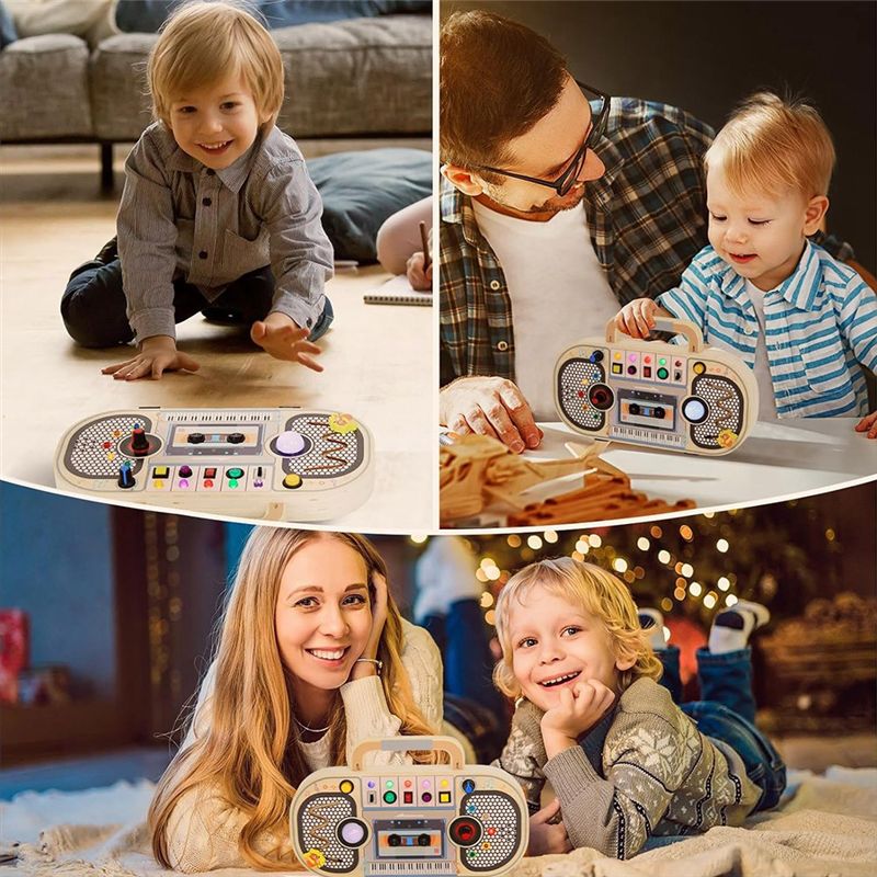 Tablero de Actividades Montess - Montessori Wooden Busy Board Toddler reseña y precio