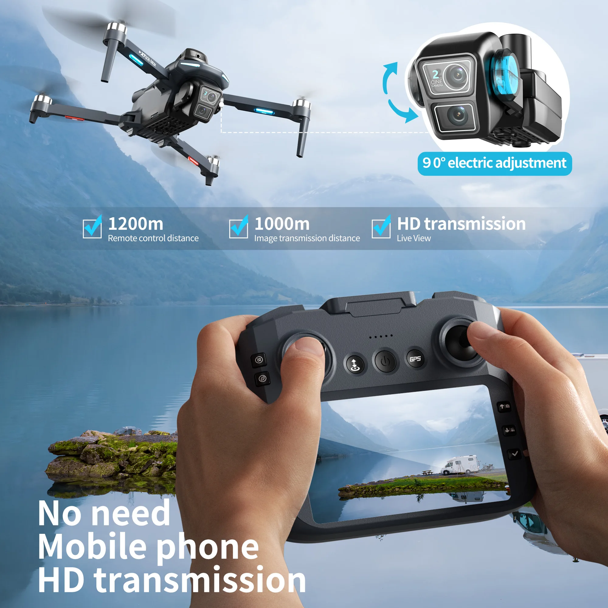 Dron Original XT606 Profesiona - Fpv Brushless Rc Drone 4K reseña y precio