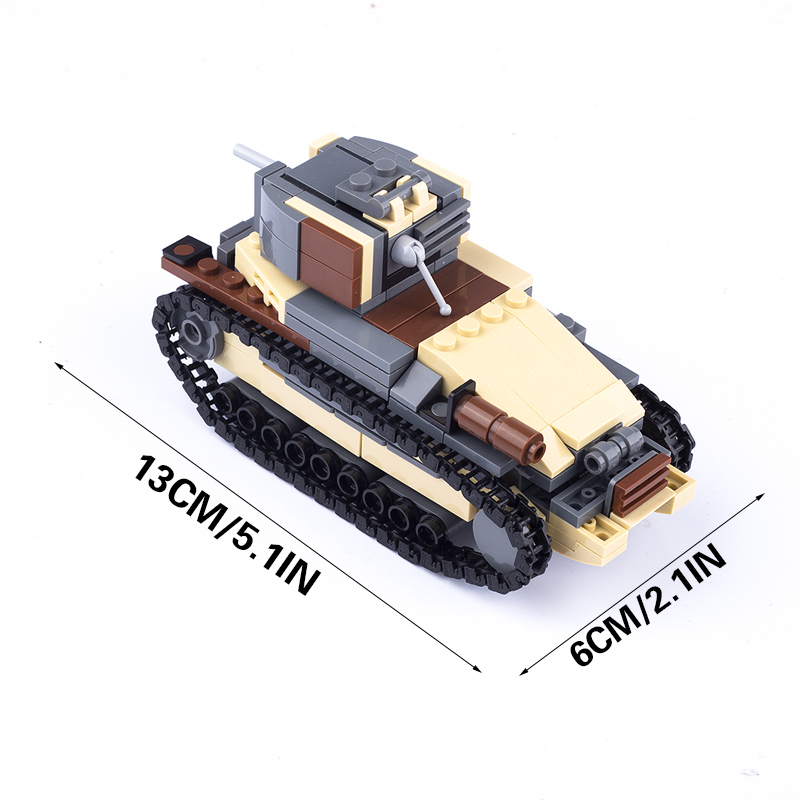 Bloques de construcción de tan - Lego Compatible Military Tank reseña y precio